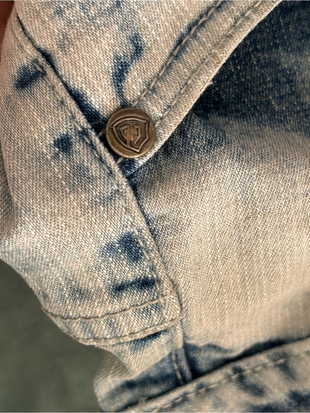 Encrypted Men's Acid Wash Biker Moto Jeans 36x32 Stretch Distressed - Picture 7 of 10
